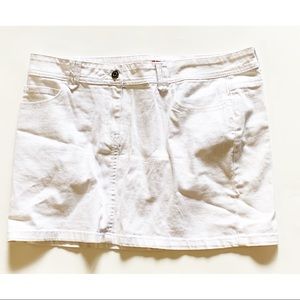 ZYNC Pure White Cotton Mini Jean Skirt